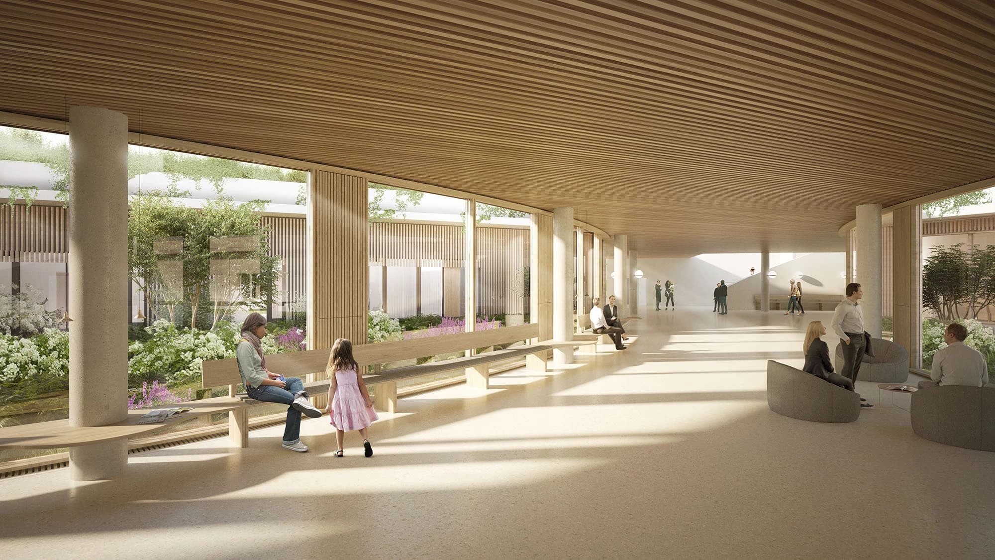 Nyt Hospital Nordsjælland, interiør, skitse