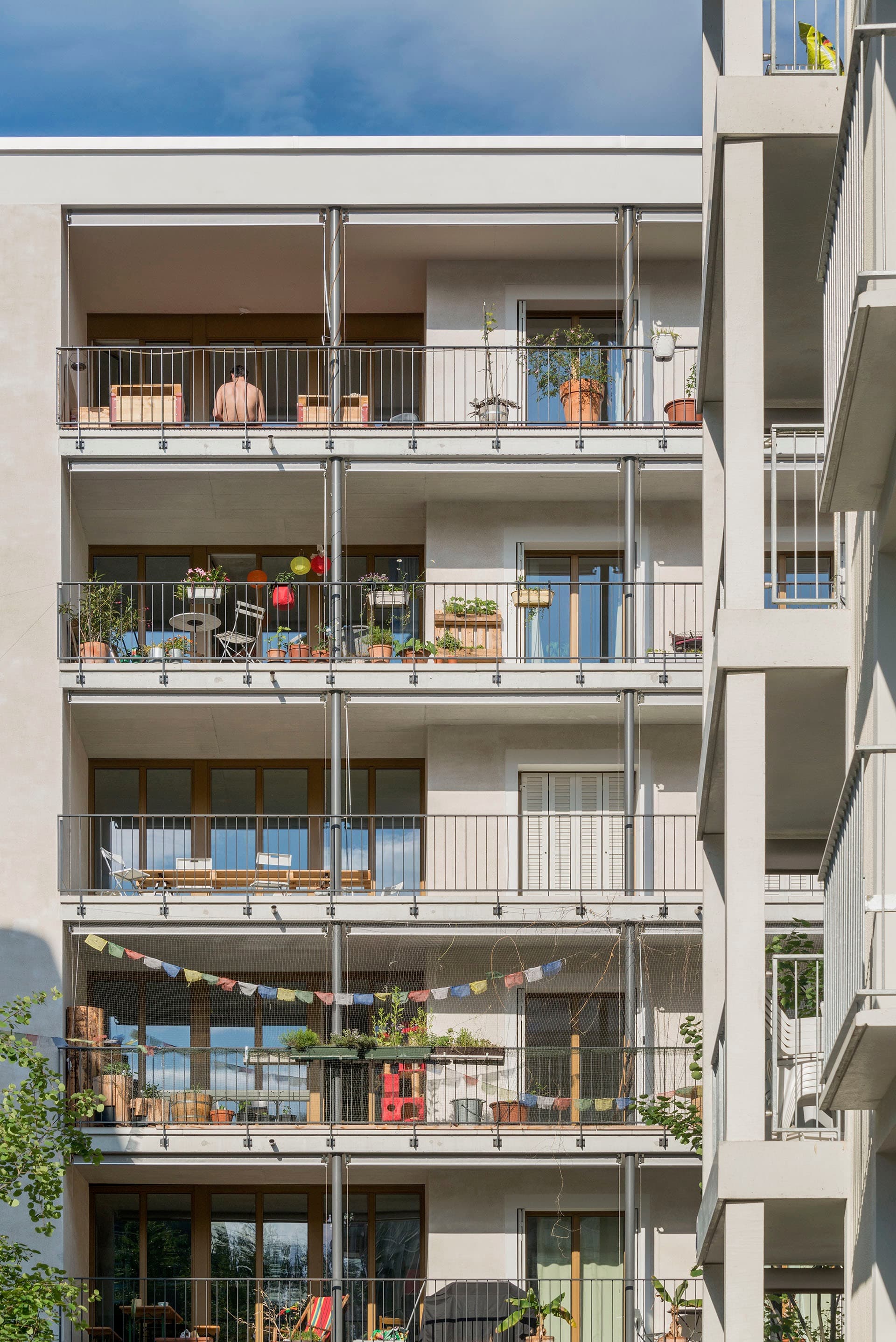 A quiet architectural approach means that the buildings are enlivened by activity and life.