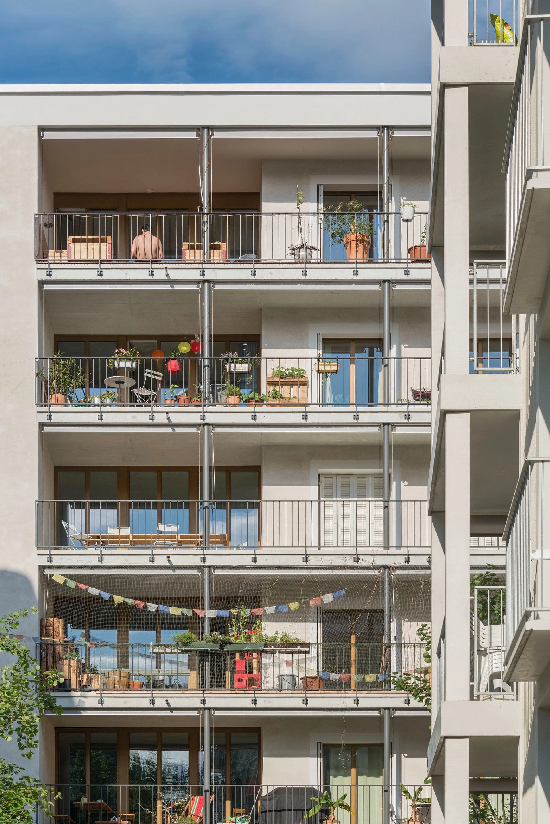 A quiet architectural approach means that the buildings are enlivened by activity and life.