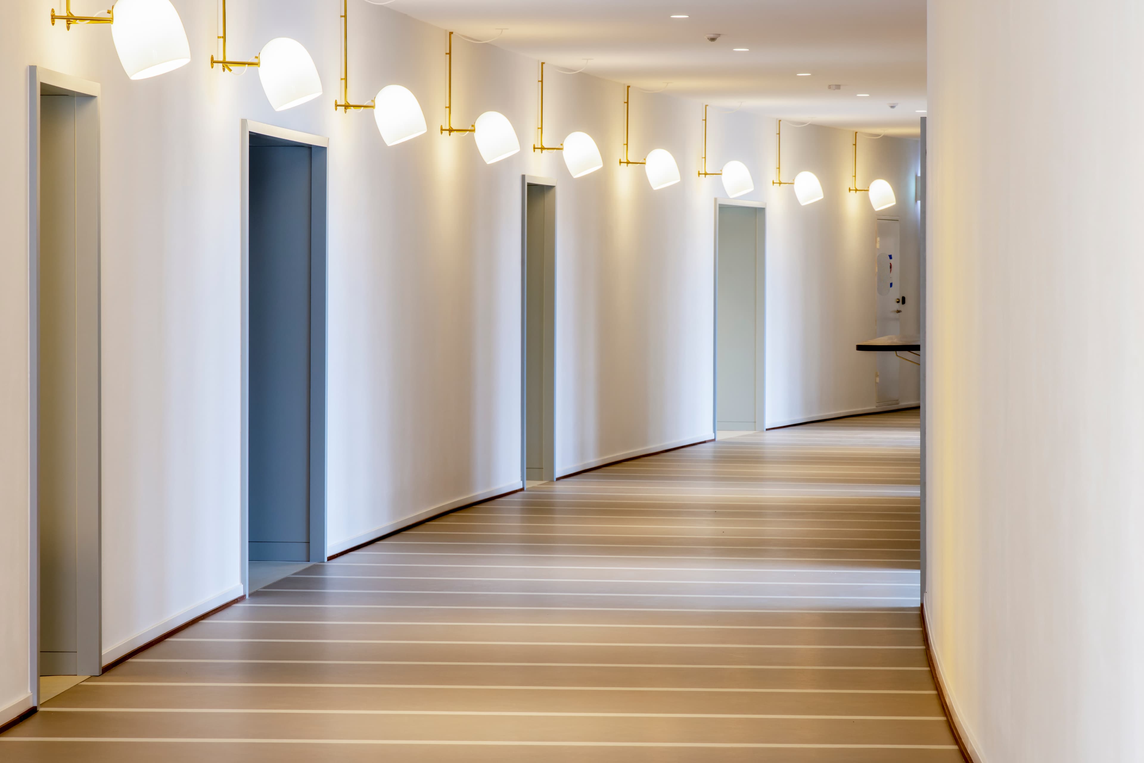 Den buede midtergang på Lyngby Rådhus