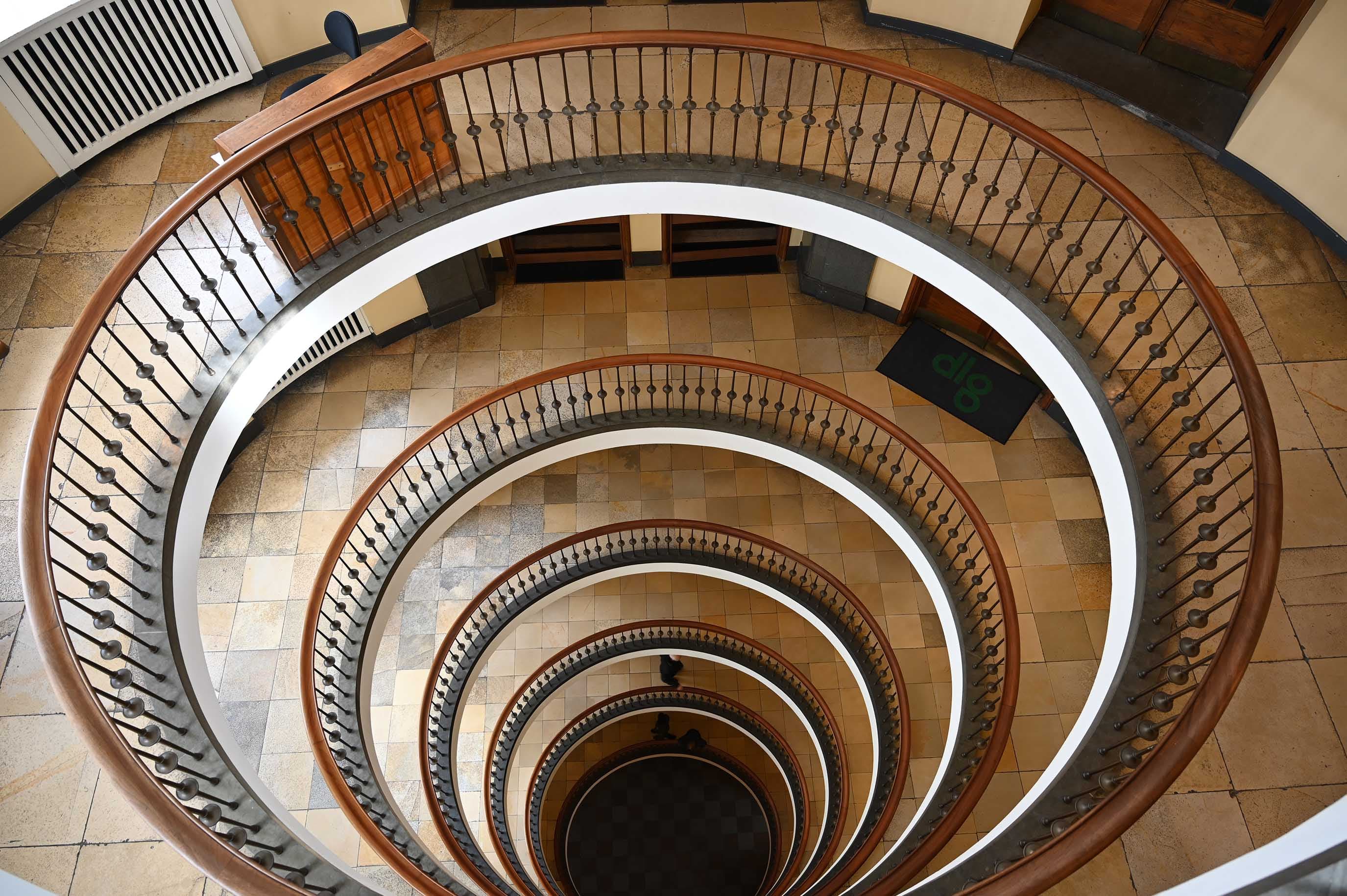 Axelborgs trappe set oppefra