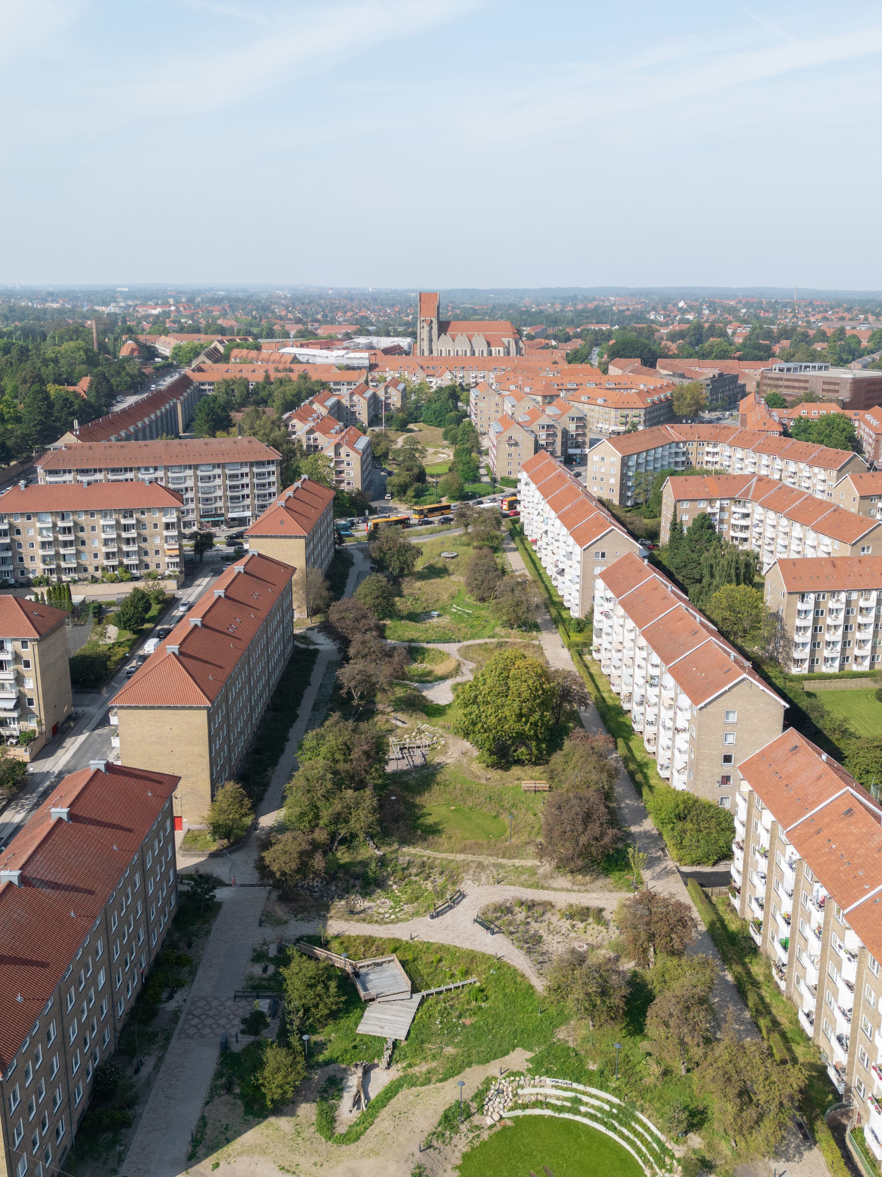 Grønningen-Bispeparken set ovenfra