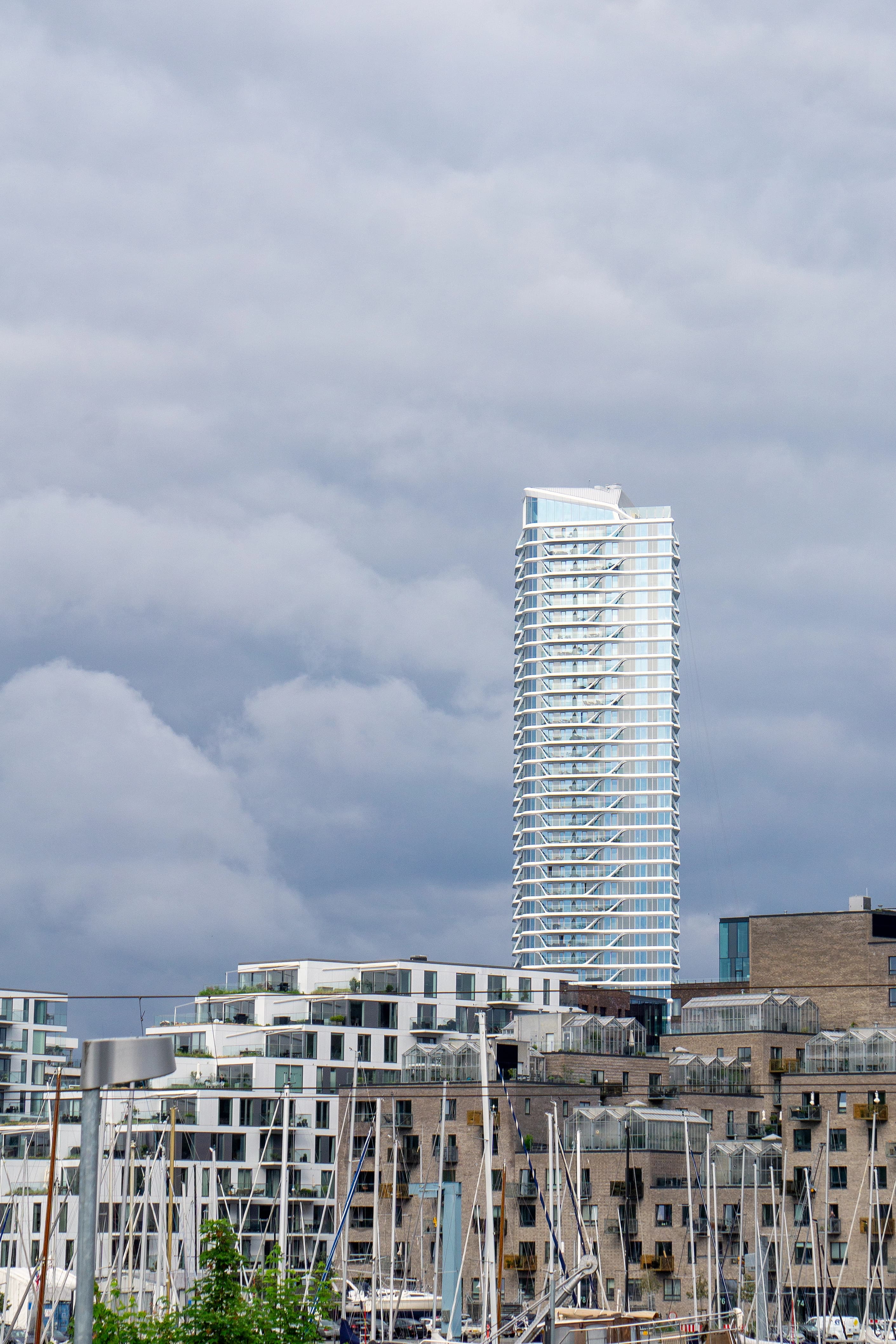 Lighthouse set fra landsiden