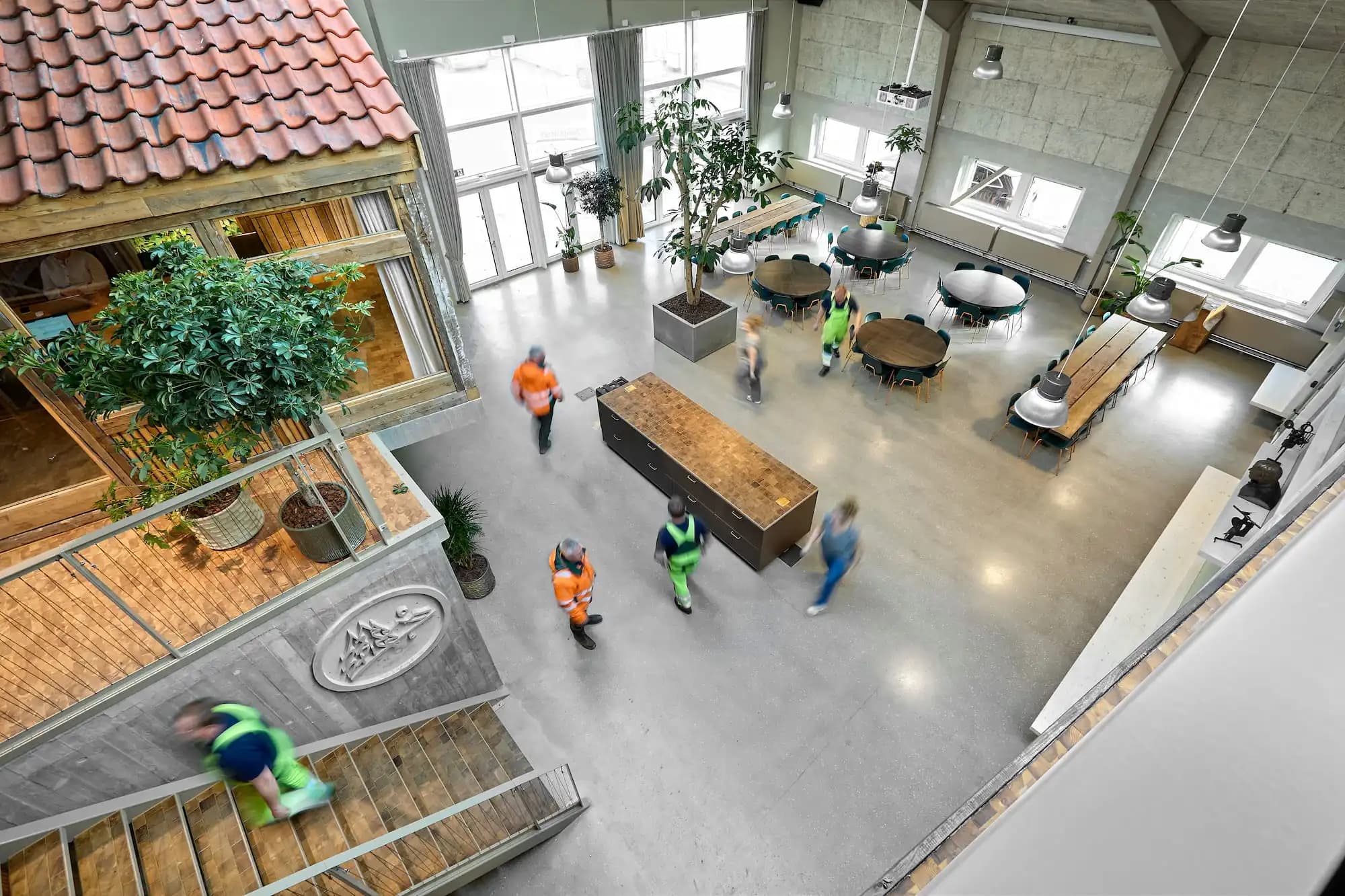 Kantinen i Tscherninghuset set oppefra