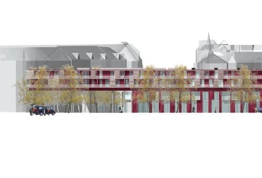 Det oprindelige projekt, Vestfacade.