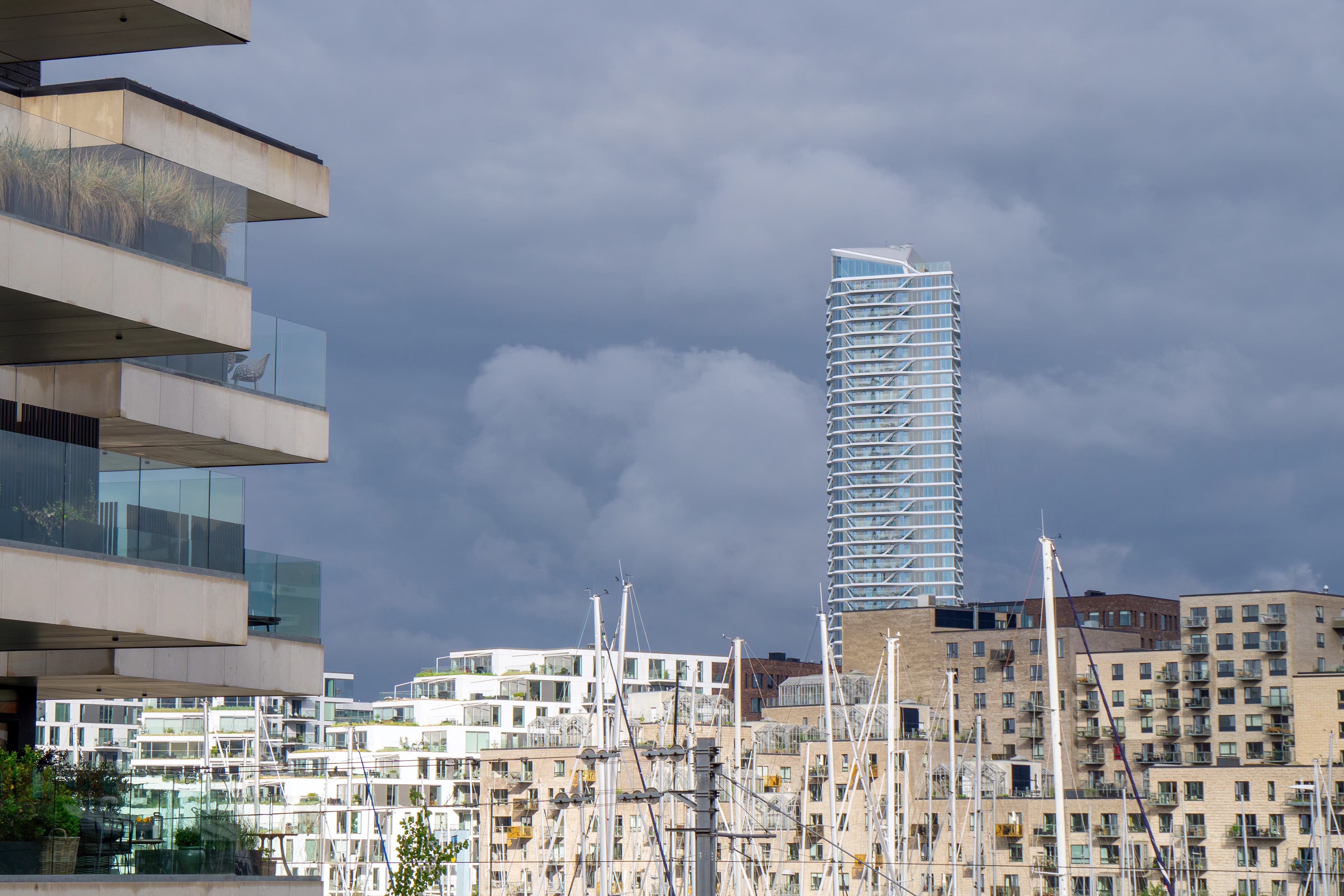 Lighthouse set fra havnen i Aarhus