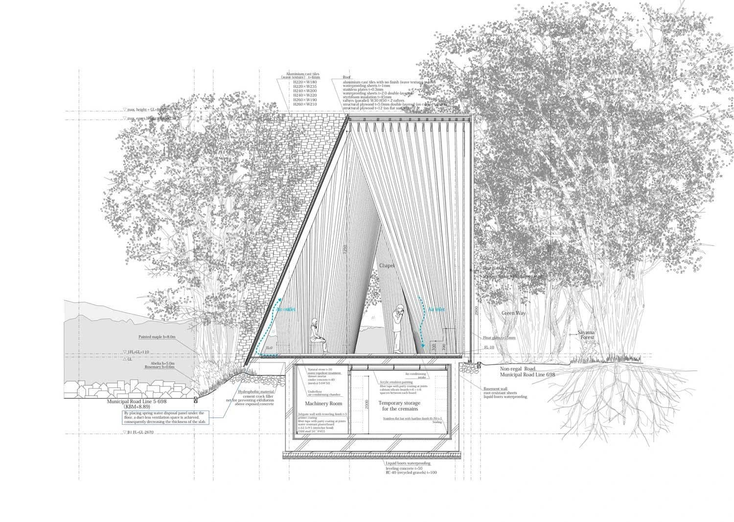 Sayama Forest Chapel, Hiroshi Nakamura & NAP