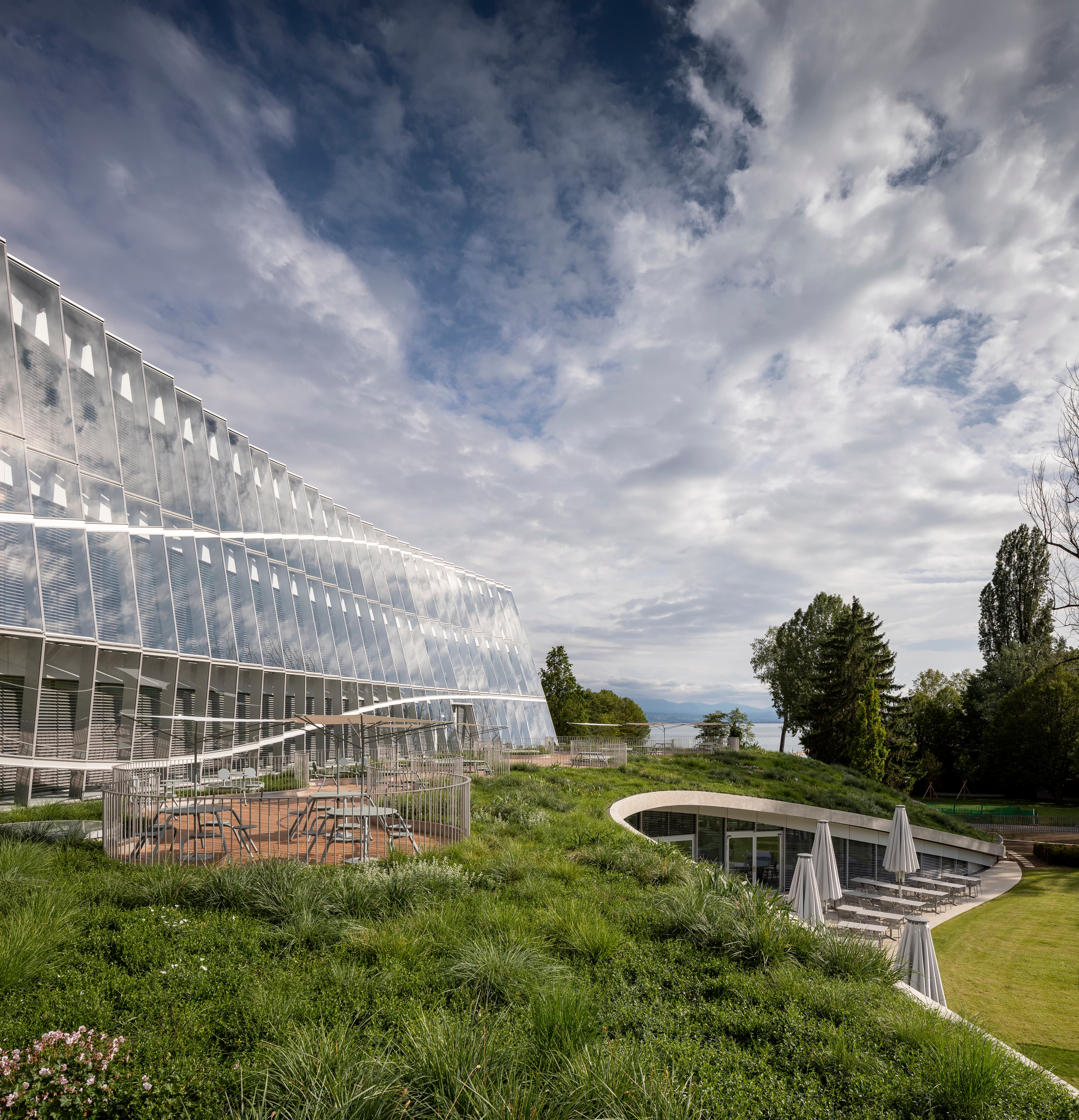 Facaden formidler energien fra en atlet i bevægelse