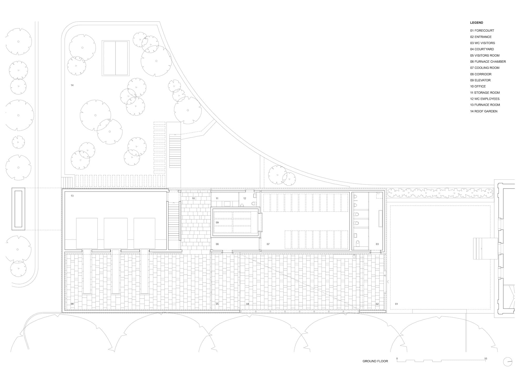 Crematorium in Basel, Arkitekturbüro Garrigues Maurer