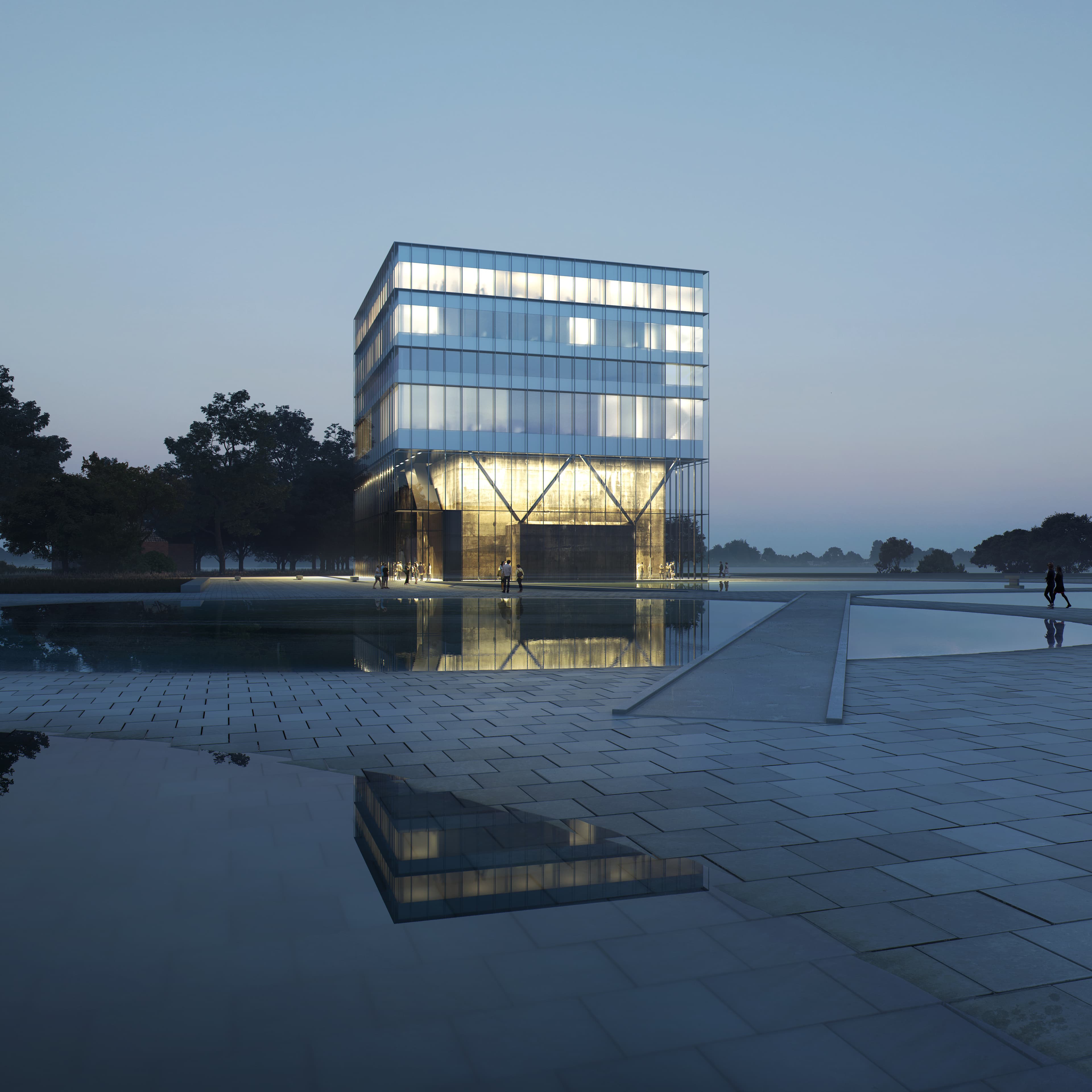 Trilateral Wadden Sea World Heritage Partnership Center in Wilhelmshaven evening