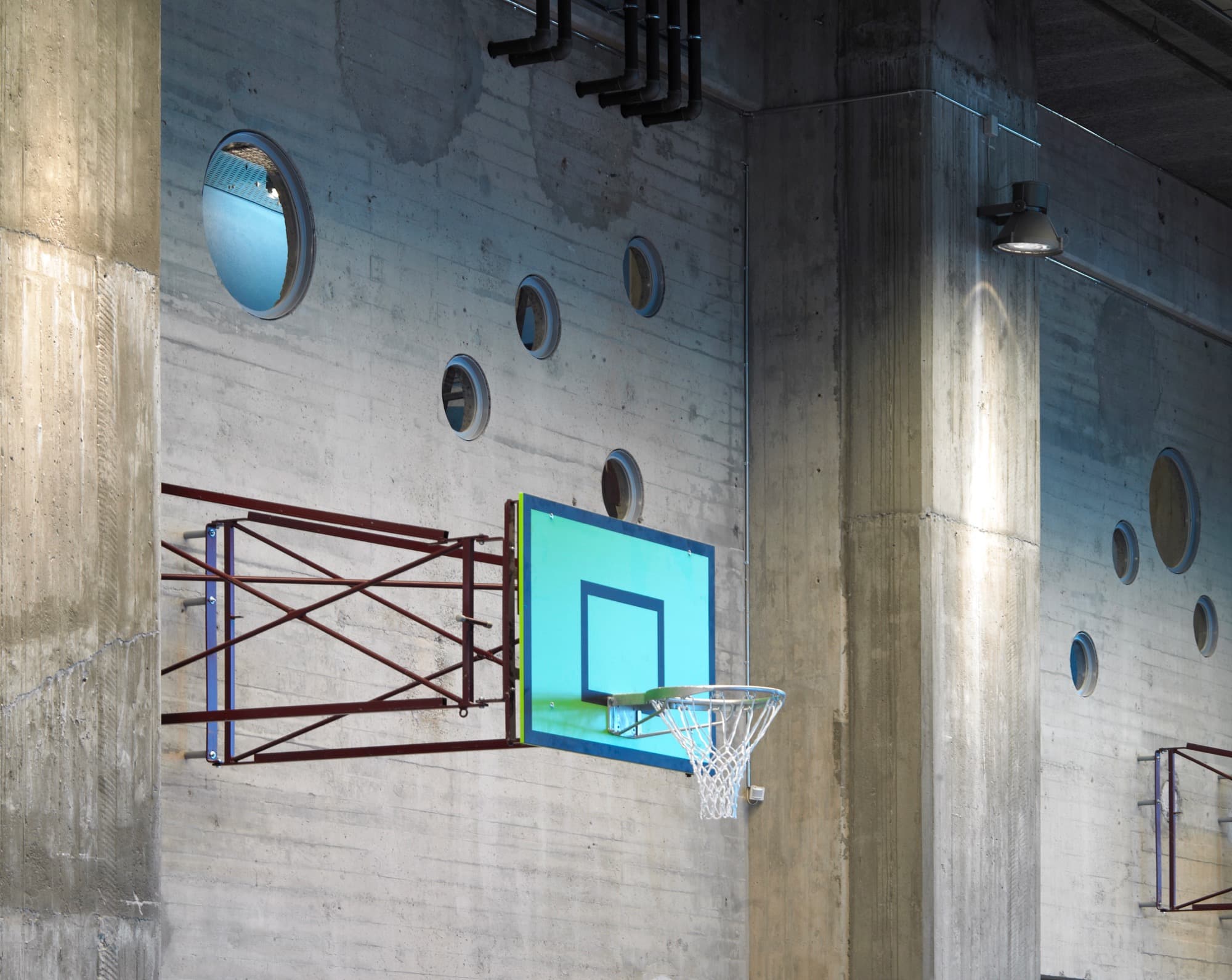 Basketball hoop installation