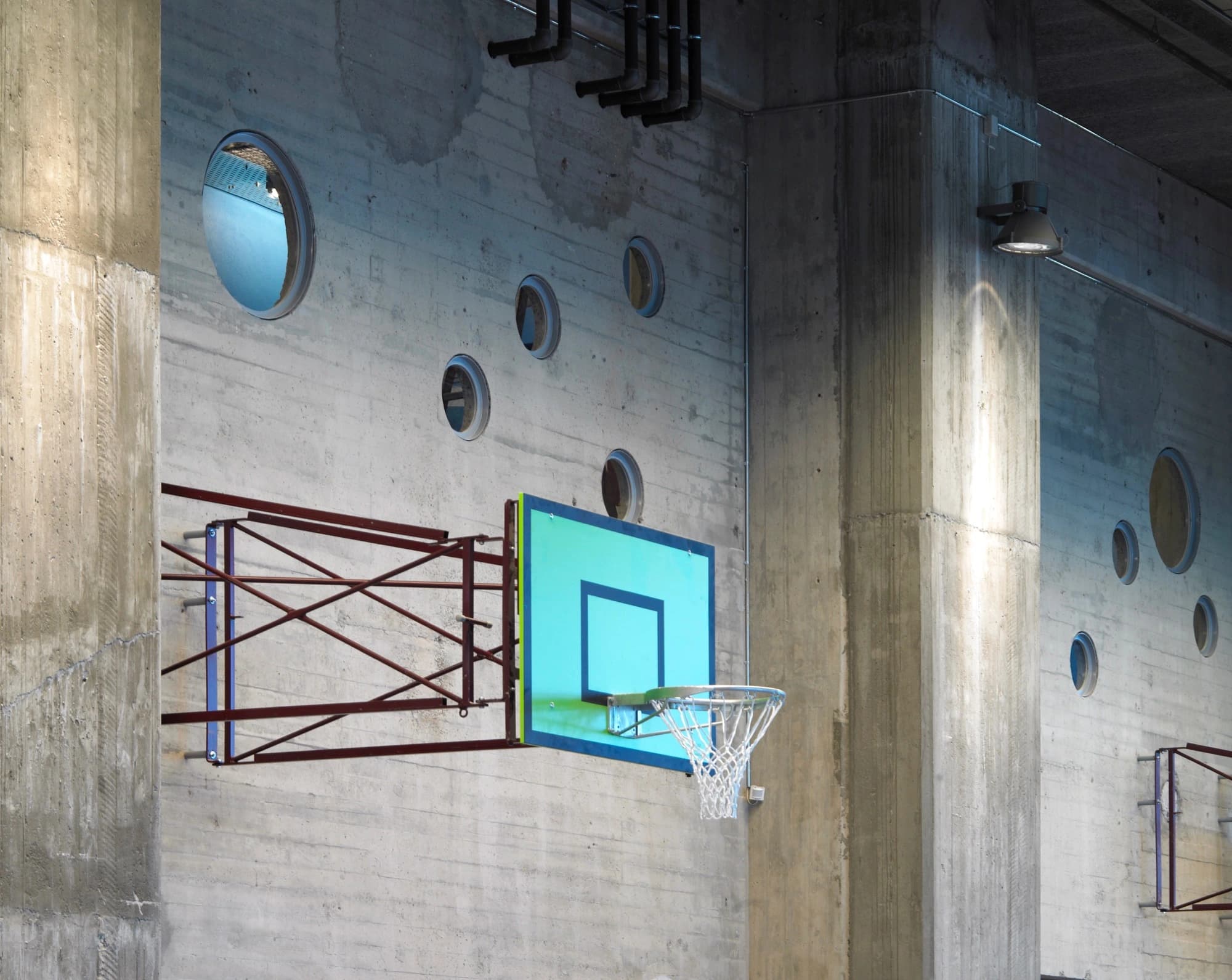 Basketball hoop installation