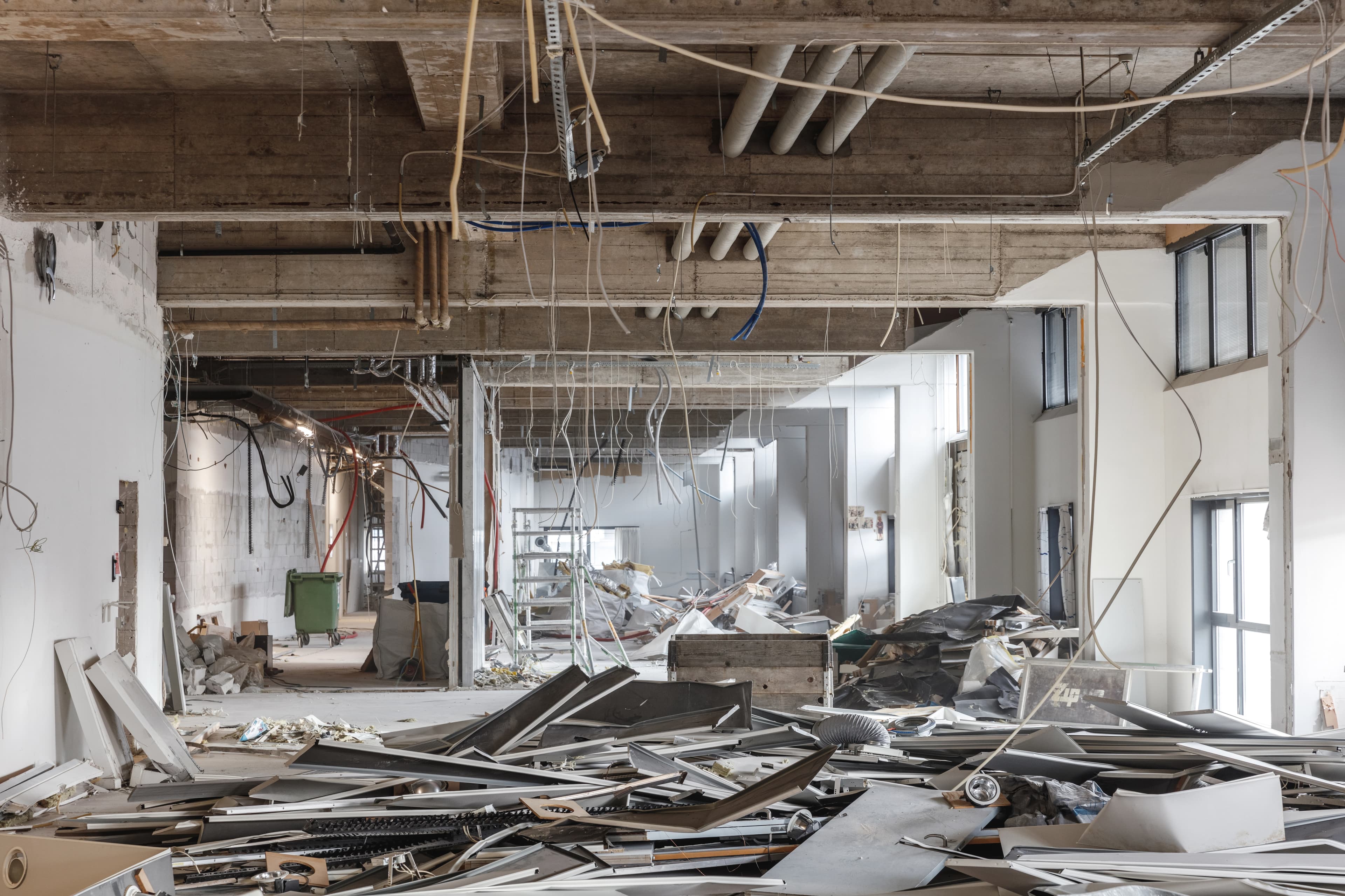 Indendørs i KB32 for istandsættelsen