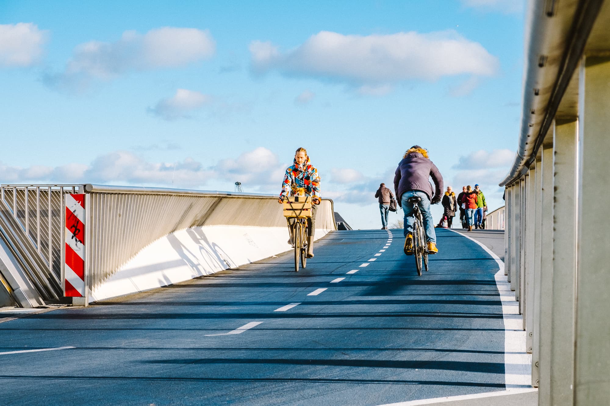 Cyklister på Inderhavnsbroen