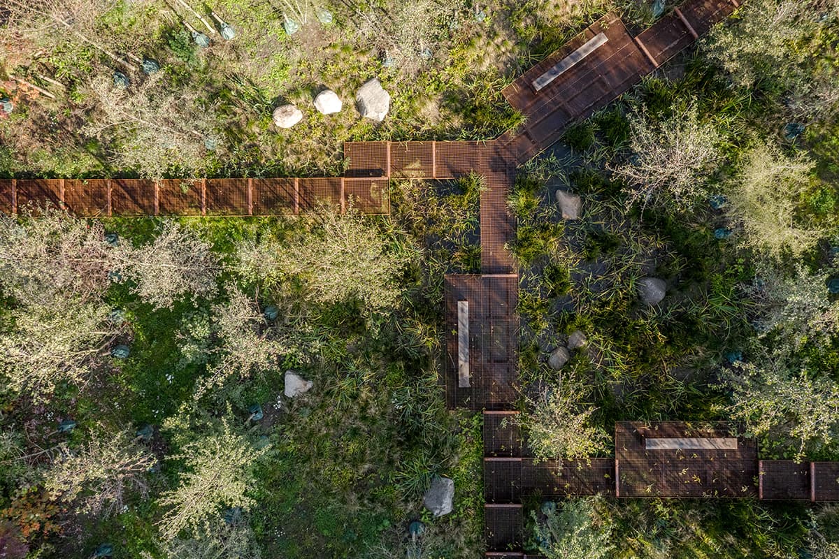 Remiseparken set oppefra