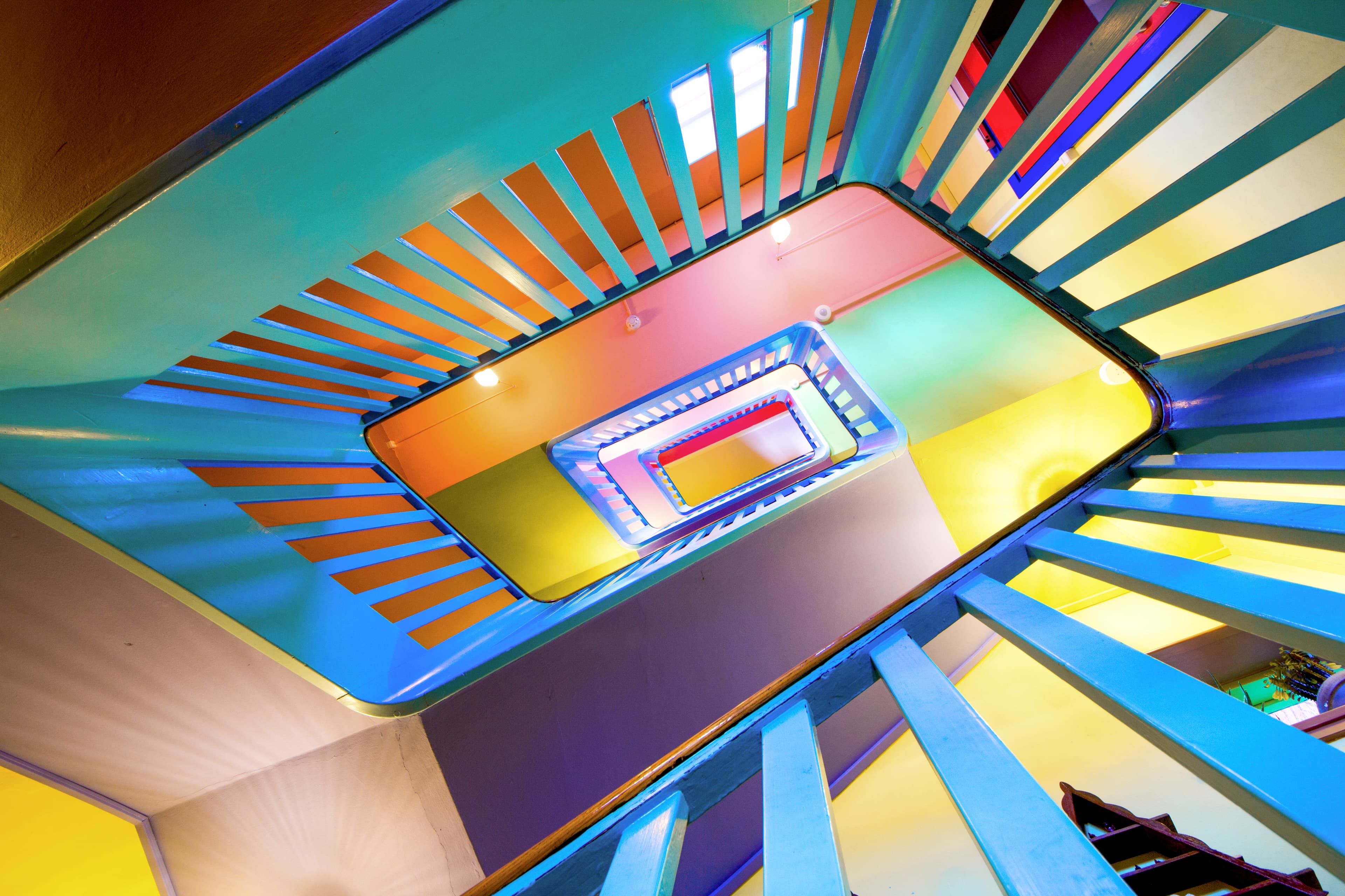 Trappeopgang i farver