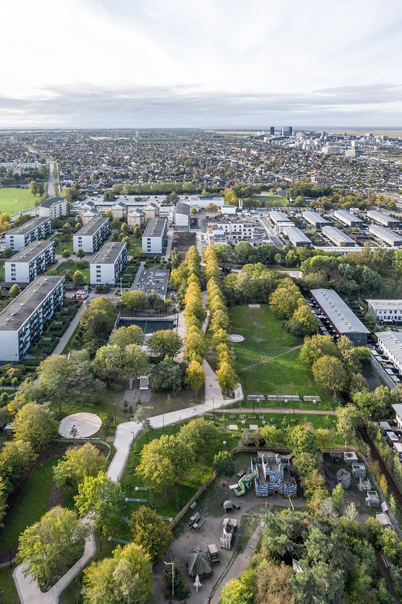 Remiseparken set oppefra